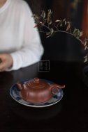 《裙舞》宜興紫砂壺工藝美術(shù)師純手工創(chuàng)新壺泡茶壺底槽青茶具