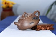 《蝦趣石瓢》宜興青段泥紫砂壺實力派名家全手工石瓢茶壺