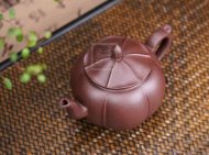《荷趣》宜興紫砂壺助理工藝美術(shù)師手工茶壺茶具紫泥