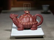 《金龜出?！芬伺d紫砂壺高級工藝美術(shù)師純手工底槽青創(chuàng)新壺茶壺紫砂茶具