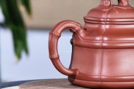 《四方竹鼎》宜興工藝美術(shù)師手工紫砂壺底槽青料茶壺茶具
