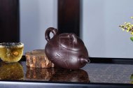 《竹節(jié)石瓢》宜興紫砂壺石瓢高級(jí)工藝美術(shù)師手工紅砂紫泥茶壺茶具