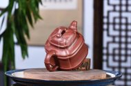 《四方竹鼎》宜興工藝美術(shù)師手工紫砂壺底槽青料茶壺茶具