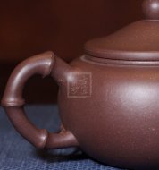 《竹影》宜興紫砂壺助理工藝美術師手工紫泥泡茶壺禮品