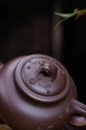 《報(bào)春》宜興助理工藝美術(shù)師手工紫砂壺紫泥料茶壺報(bào)春茶具