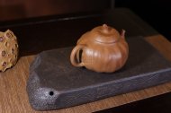 《矮荷韻》宜興紫砂壺工藝美術師手工段泥紫砂壺茶具