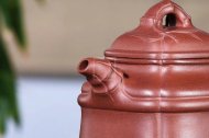 《四方竹鼎》宜興工藝美術(shù)師手工紫砂壺底槽青料茶壺茶具