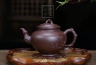 《報(bào)春》宜興助理工藝美術(shù)師手工紫砂壺紫泥料茶壺報(bào)春茶具