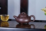 《矮石瓢》純手工石瓢紫砂壺高級(jí)工藝美術(shù)師全手工宜興紅砂紫泥茶壺花器