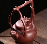 《東坡提梁》宜興紫砂壺全手工泡茶壺工藝美術師大師底槽青泥東坡提梁