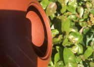 樹樁葡萄壺；朱泥380CC